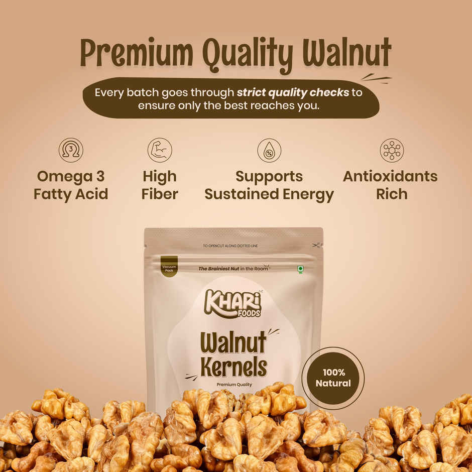 Khari Foods Premium Chile Walnut Kernels / Akhrot Giri Dry Fruits
