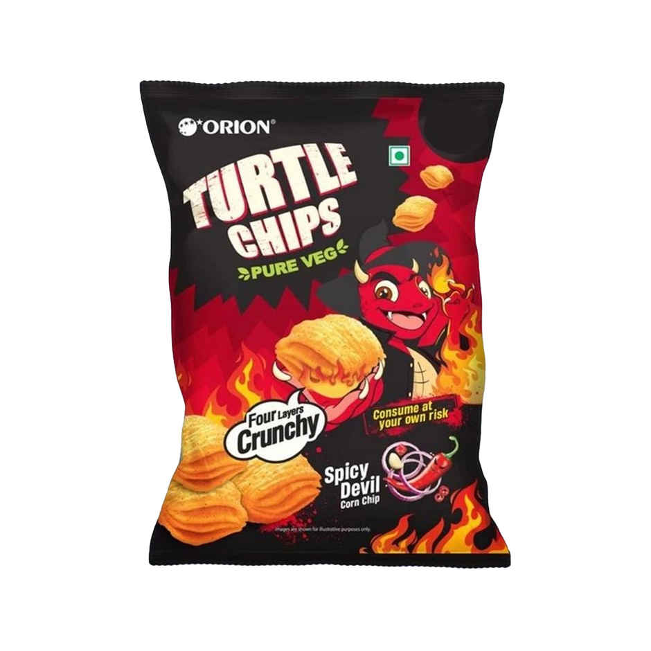 Orion Turtle Chips - Spicy Devil Korean corn chips (Buldak flavor) Combo