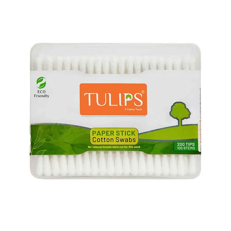 Tulips Paper Stick Cotton Buds Flat Box