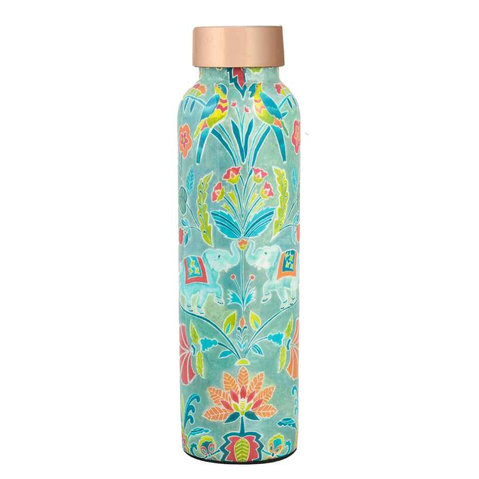 OGGN Pomegranate Printed Copper Water Bottle For Daily & Office Use 950 ml, Pure Copper