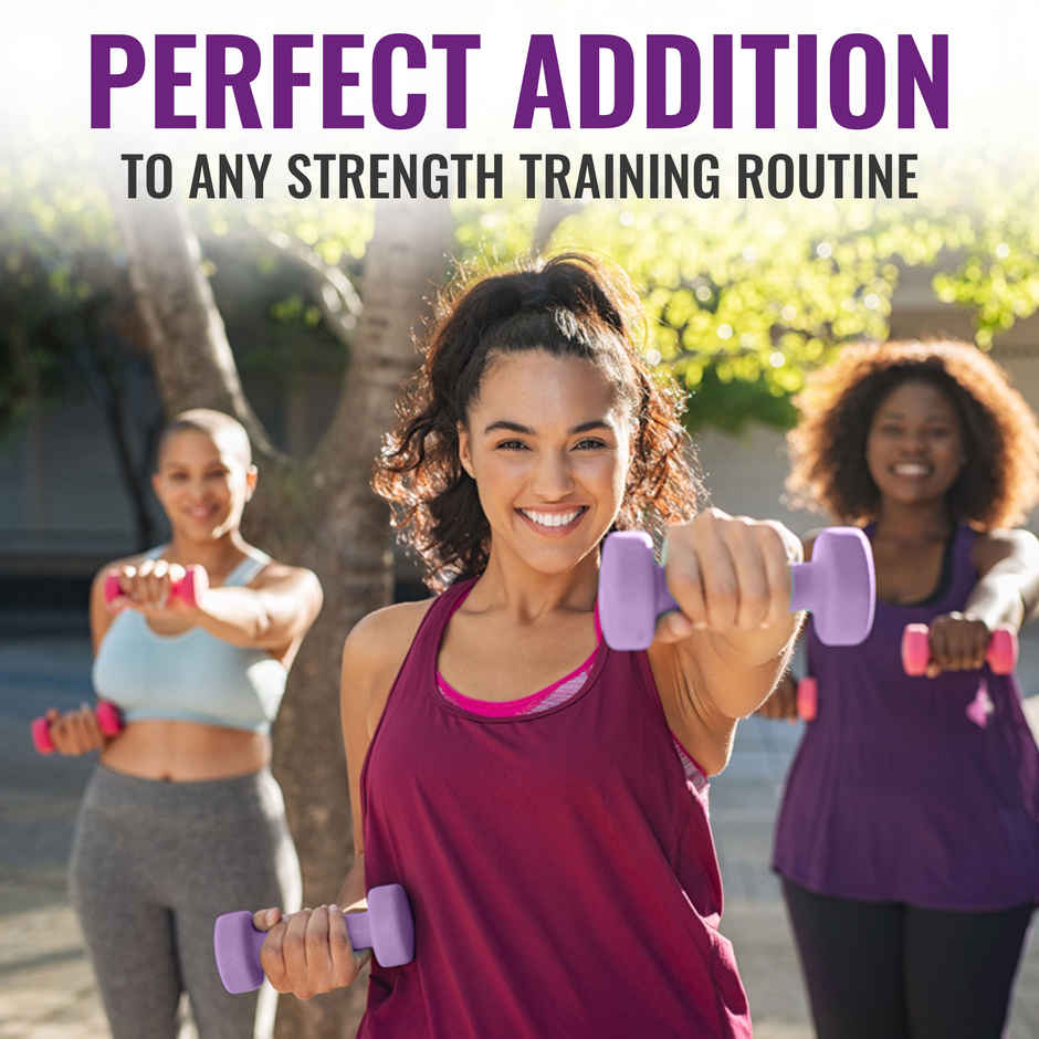 Slovic Neoprene 2 kg Dumbbells Pair for Home & Gym Use - Anti-Skied