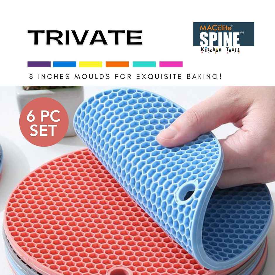 Silicone Trivate Multi Color 6 Pc Set