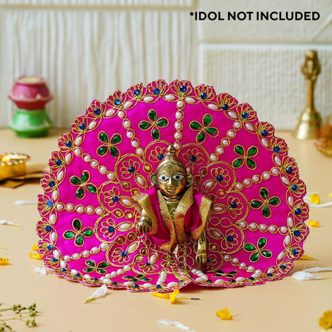 Pink Decorative Ladoo Gopal Dress for Idol (Size 4) | Krishna Costume | Krishna Janmastami Special (Ecraftindia)