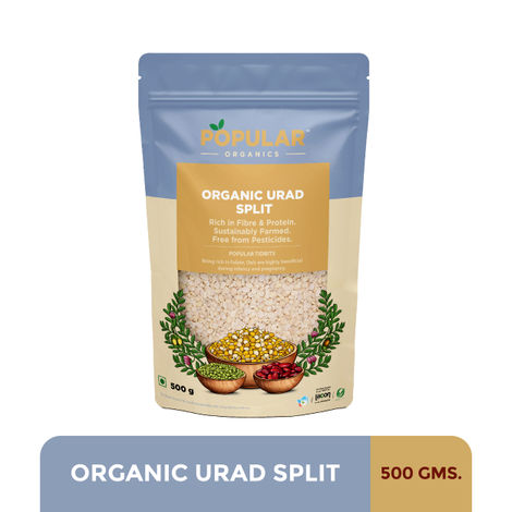 Popular Organics Urad Dal Split / Urad Dhuli