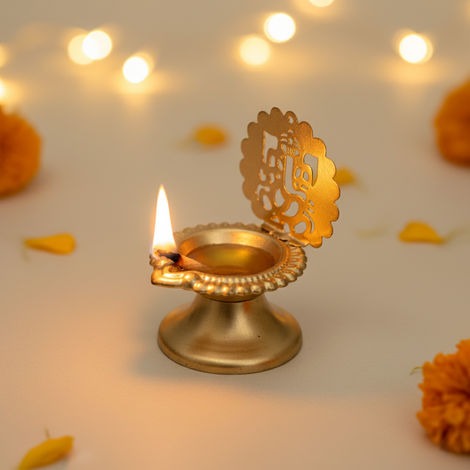 Ganesh Ji Shadow Diya | Traditional | Tealight Candle Holder for Home Decor | UrbanBorn