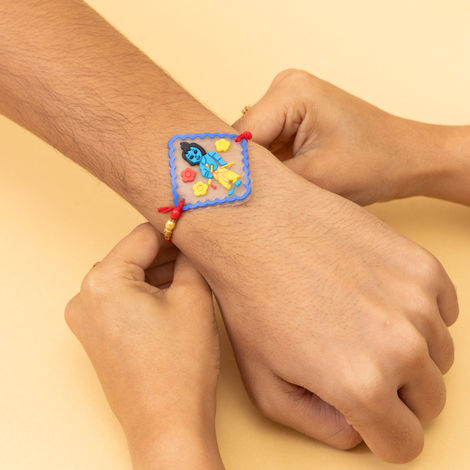 Kids Chhota Bheem Rakhi with Roli Chawal (Tied Ribbons) Pack of 2