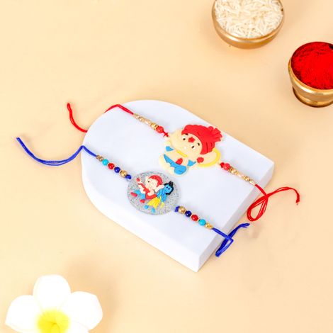 Kids Idol Rakhi with Roli Chawal (Tied Ribbons) Pack of 2