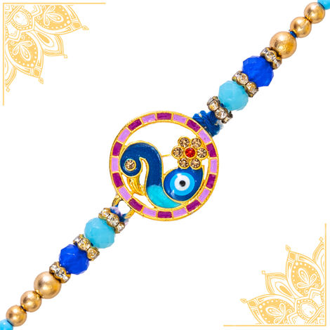 Evil Eye Peacock Designer Rakhi (BANDHAN)