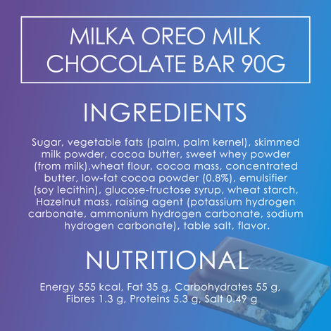 Milka Oreo Milk Chocolate Bar Pouch