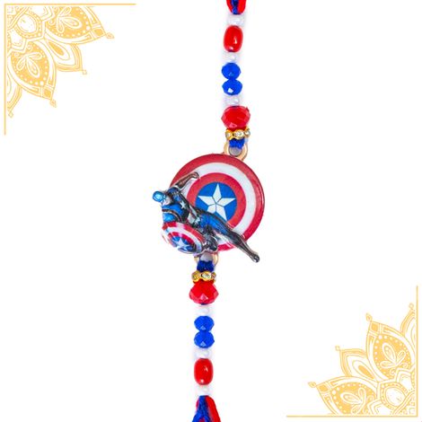 Kids Official Marvel Captain America Rakhi (Marvel) Set of 1