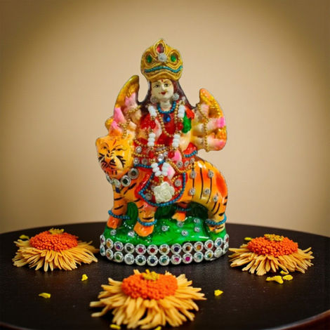 Maa Durga Idol | 5 Inch | Clay | Mangal Bhawan