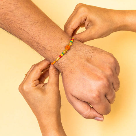 Religious Rudraksh Rakhi (Shree Rakhi) Set of 6