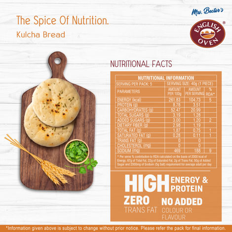 English Oven Kulcha Bread