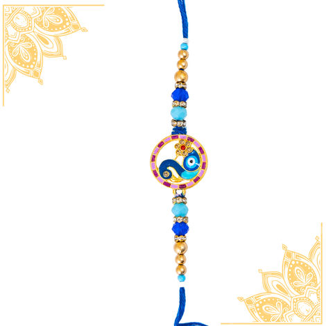 Evil Eye Peacock Designer Rakhi (BANDHAN)