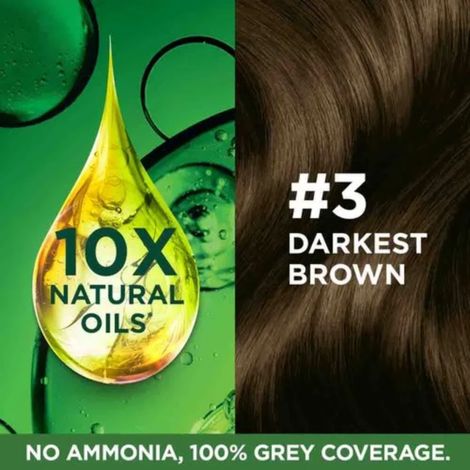 Garnier Color Naturals Long-Lasting Creme Hair Color | Darkest Brown - Shade 3