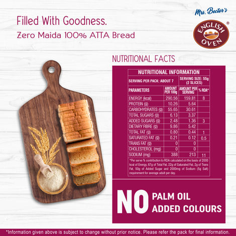 English Oven Zero Maida 100% Atta Bread