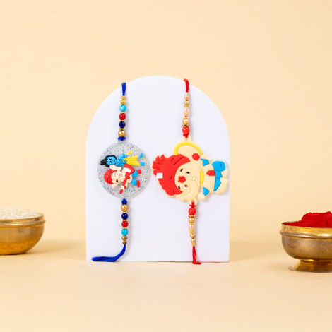 Kids Idol Rakhi with Roli Chawal (Tied Ribbons) Pack of 2