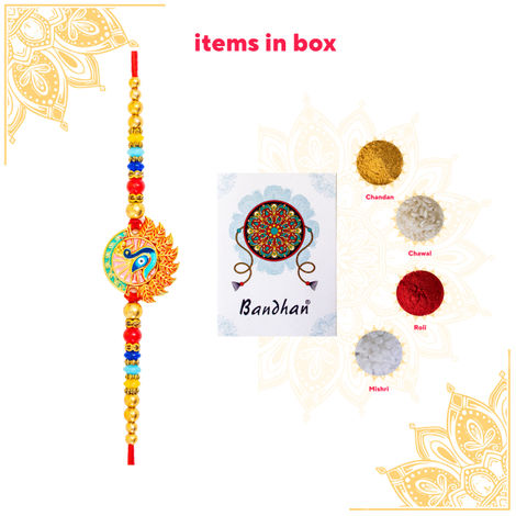 Peacock Evil Eye Designer Rakhi (BANDHAN)