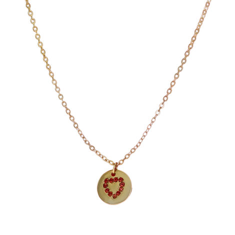 Accessorize London Women Gold Sparkle Heart Pendant Necklace