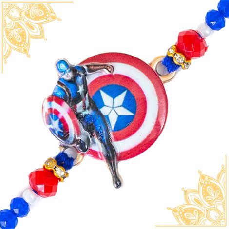Kids Official Marvel Captain America Rakhi (Marvel) Set of 1