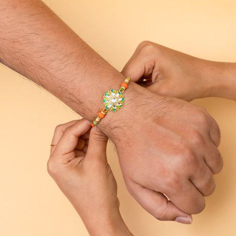 Abstract Single Rakhi (Shree Rakhi) Set of 1