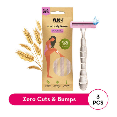 Plush Disposable Eco-Razor For Women, Get Smooth & Painless Hair Removal In Minutes