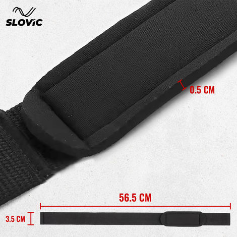 Slovic Gym Weight Lifting Straps for Heavy Lifts, Wrist Support & Deadlifts - Black