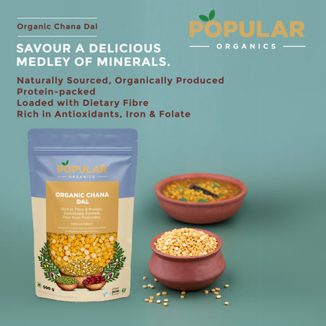 Popular Organics Chana Dal-Split Bengal Gram