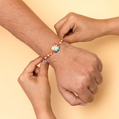 Abstract Single Rakhi (Avyaan Rakhi) Set of 1