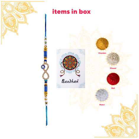 Evil Eye With Infinity Design Rakhi (BANDHAN)