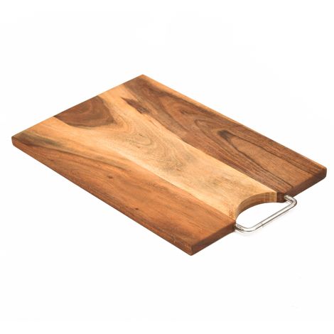 OGGN Acacia Wood Rect. Chopping Board With Ss Handle 15x10