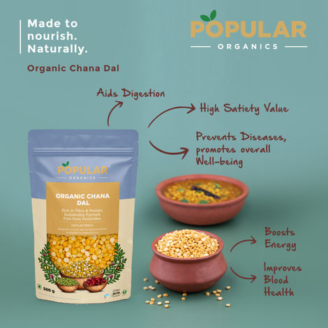 Popular Organics Chana Dal-Split Bengal Gram