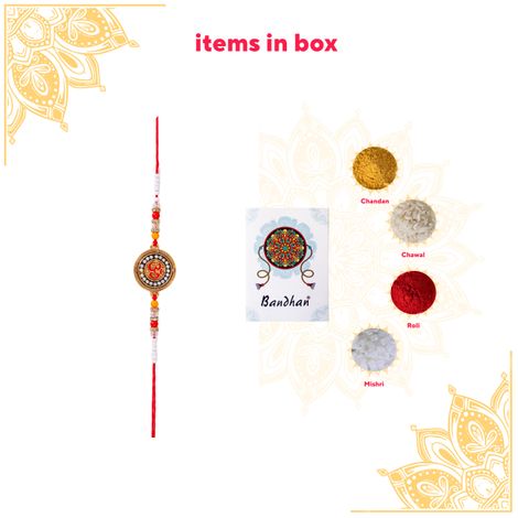 Meenakari Designer Rakhi From Meenakari Collection (BANDHAN)