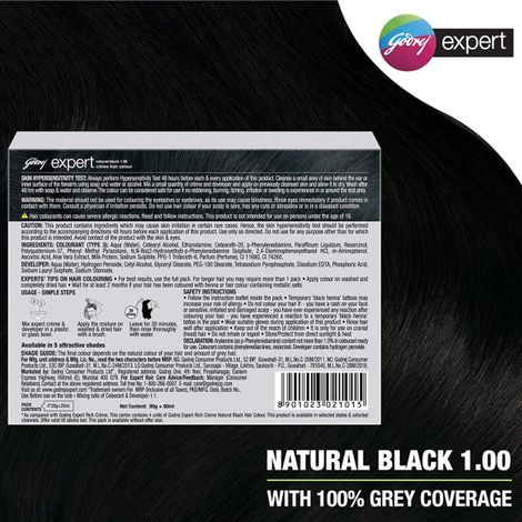 Godrej Expert Creme Hair Colour Natural Black (Pack of 4)