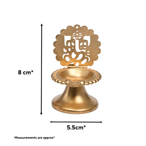 Ganesh Ji Shadow Diya | Traditional | Tealight Candle Holder for Home Decor | UrbanBorn