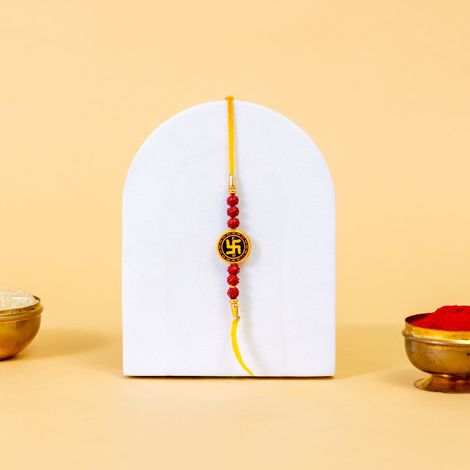 Religious Hand Made Swastik Mauli Classic Tradional Rakhi For Brother (BANDHAN)