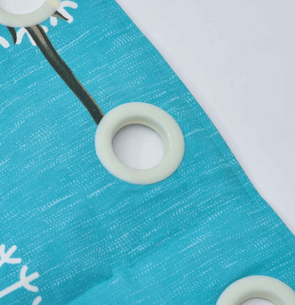 BAY6 Microfiber Cotton Door Curtains - Set of 2 - (9x4 ft) - Light Blue