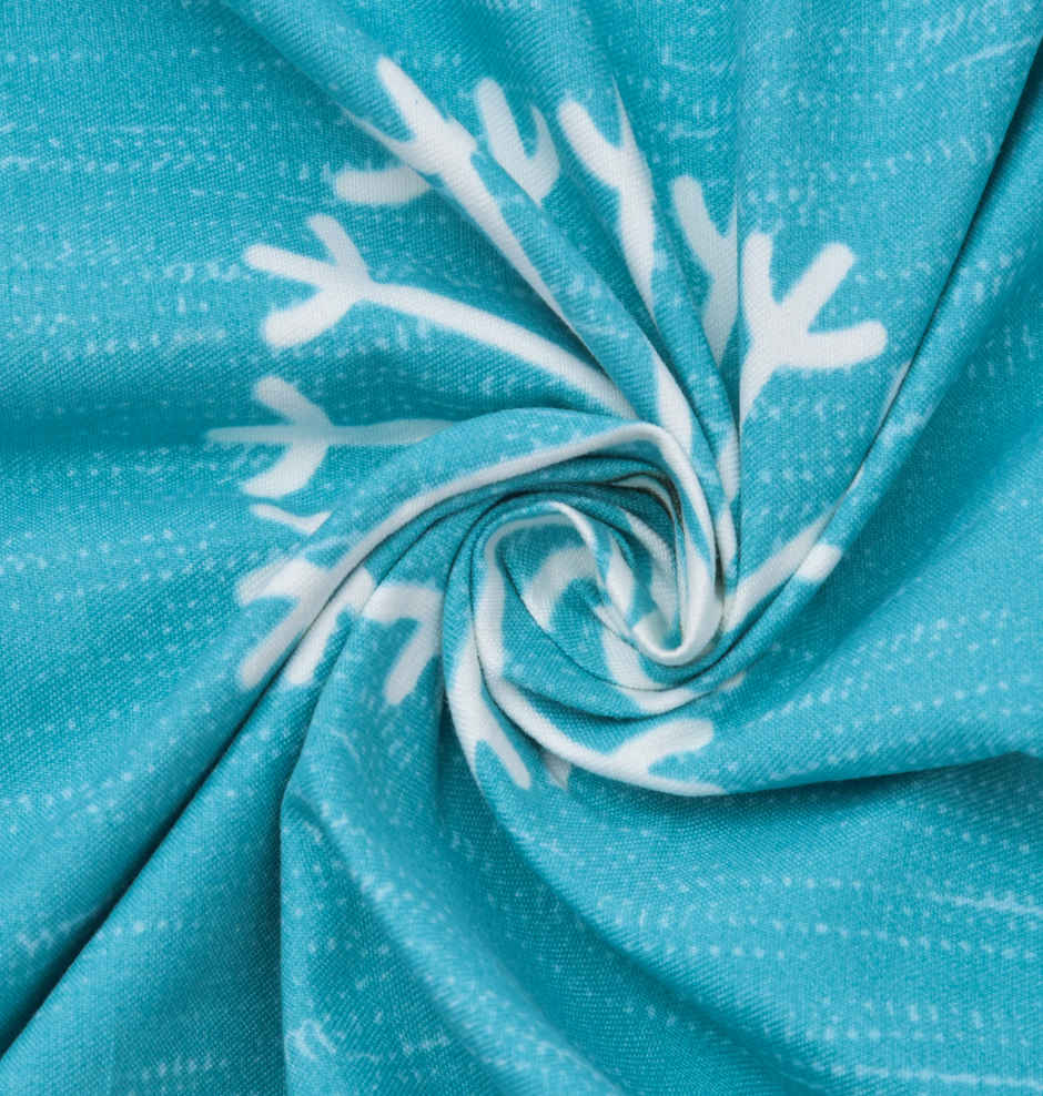 BAY6 Polyester Window Curtains | Set of 2 | 5x4 ft | Light Blue