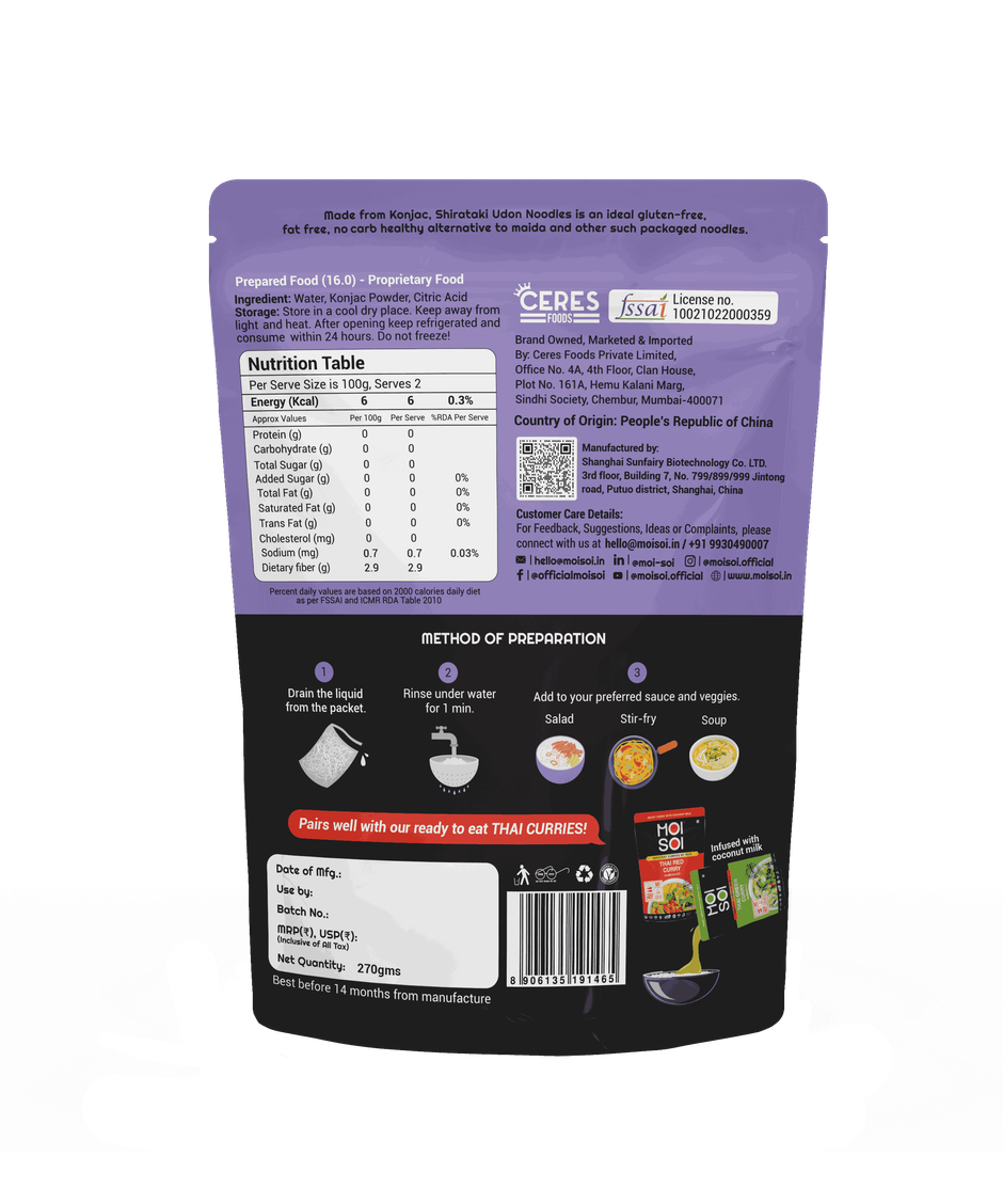 Moi Soi Shirataki Noodles