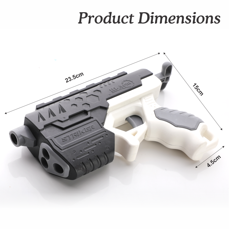 Aditi Toys Soft Bullet Gun - Plastic Toy Gun with 10 Foam Bullets for Kids, 60 Ft Shooting Range -3Y+