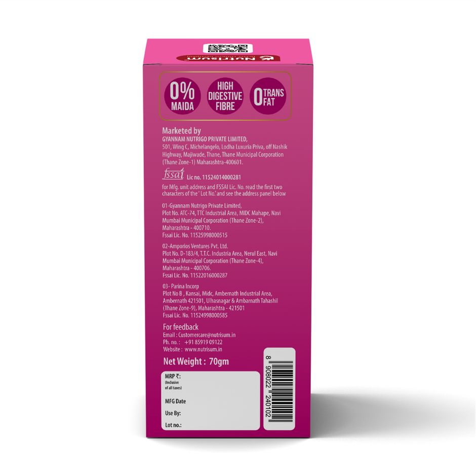 Nutrisum Oats Cookies - No Added Sugar - Mixed Berries