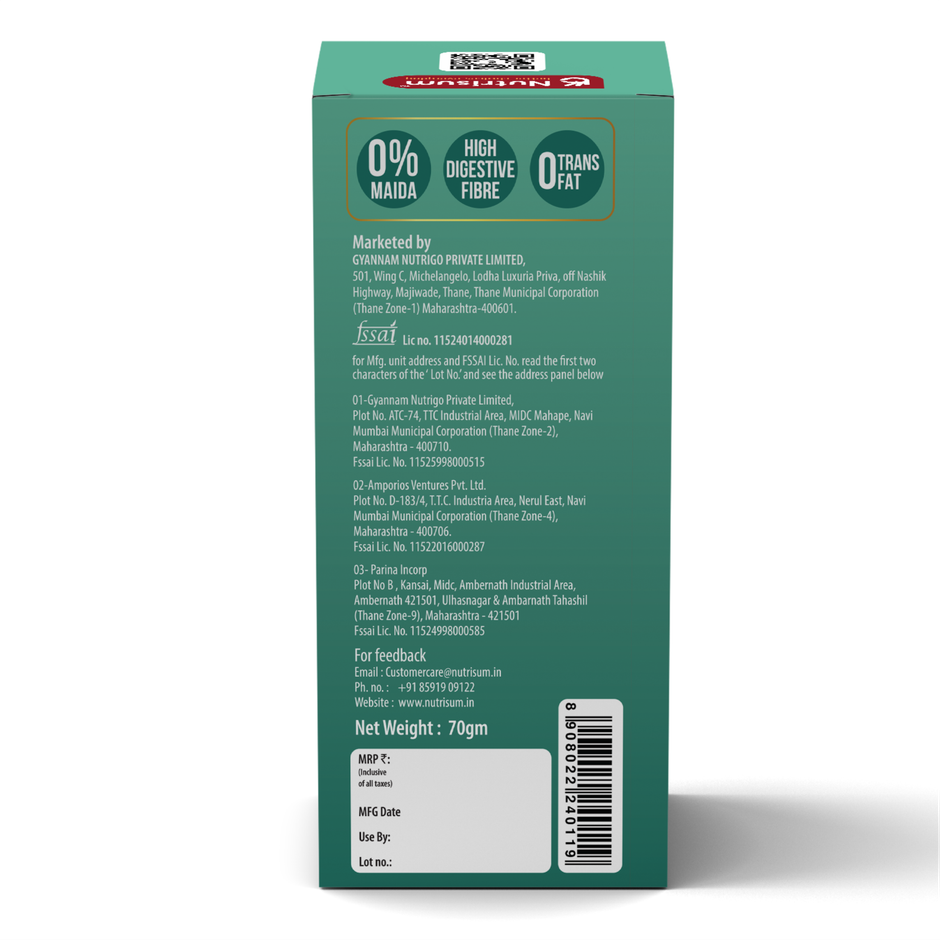 Nutrisum Oats Cookies - No Added Sugar - Mixed Nuts