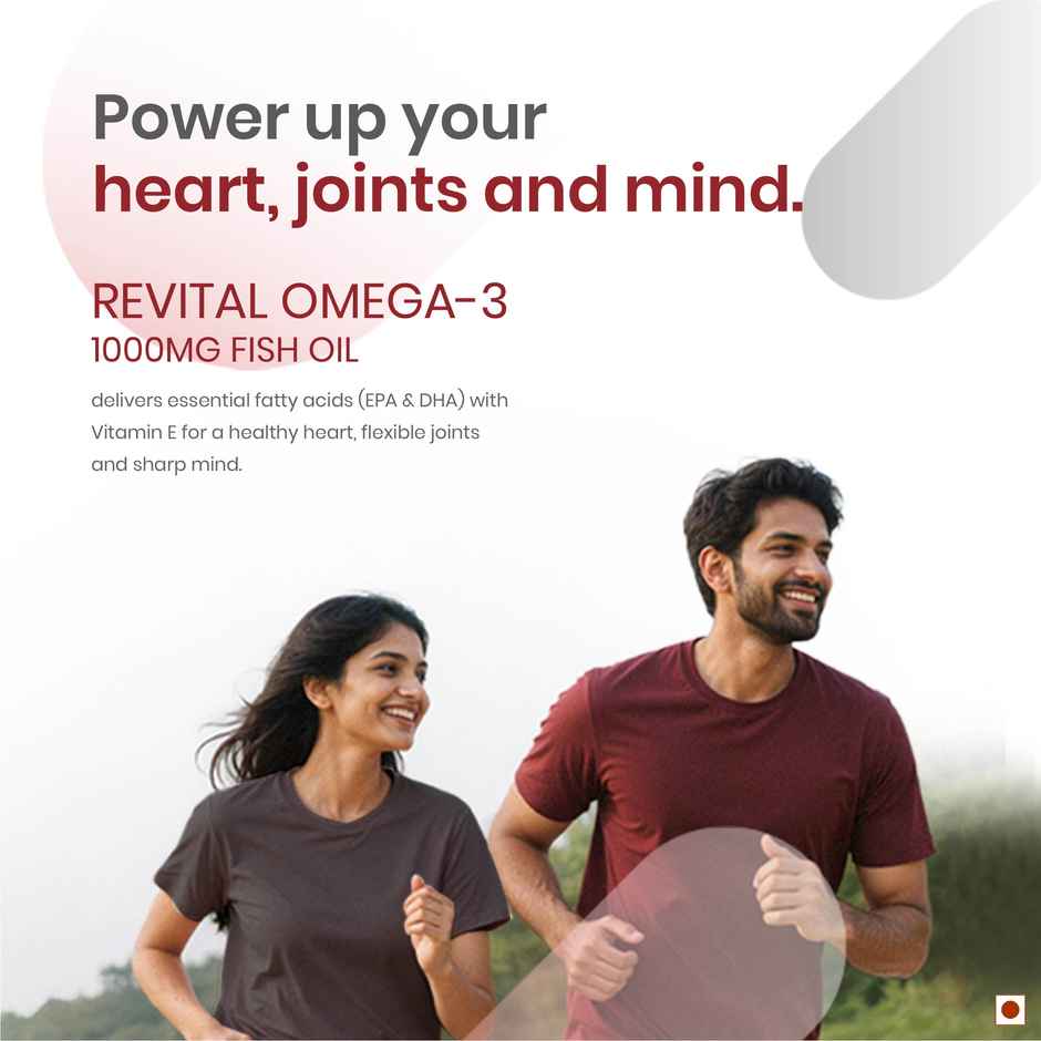 Revital Omega 3 Salmon Fish Oil | 1000mg | Triglyceride Form | Supports Heart & Joint Health