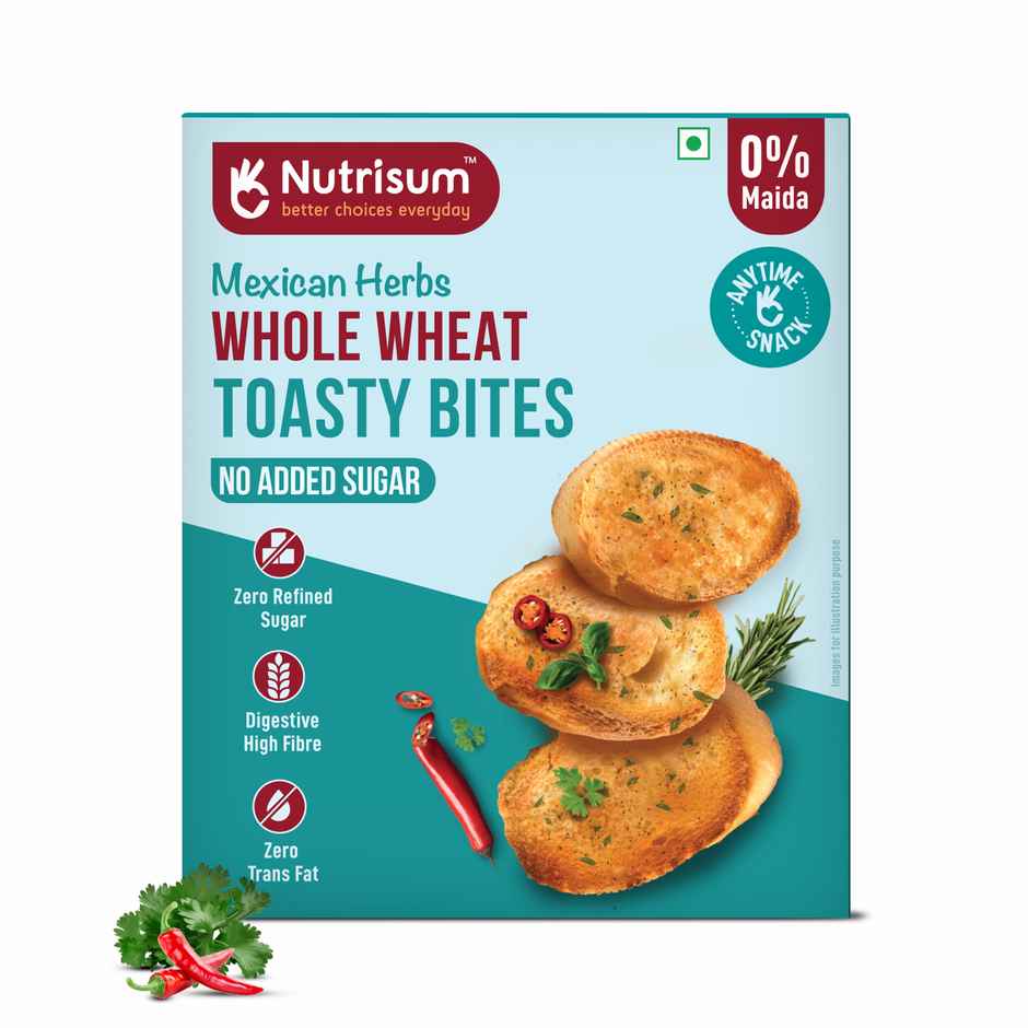 Nutrisum Whole Wheat Toasty Bites - Mexican Herbs