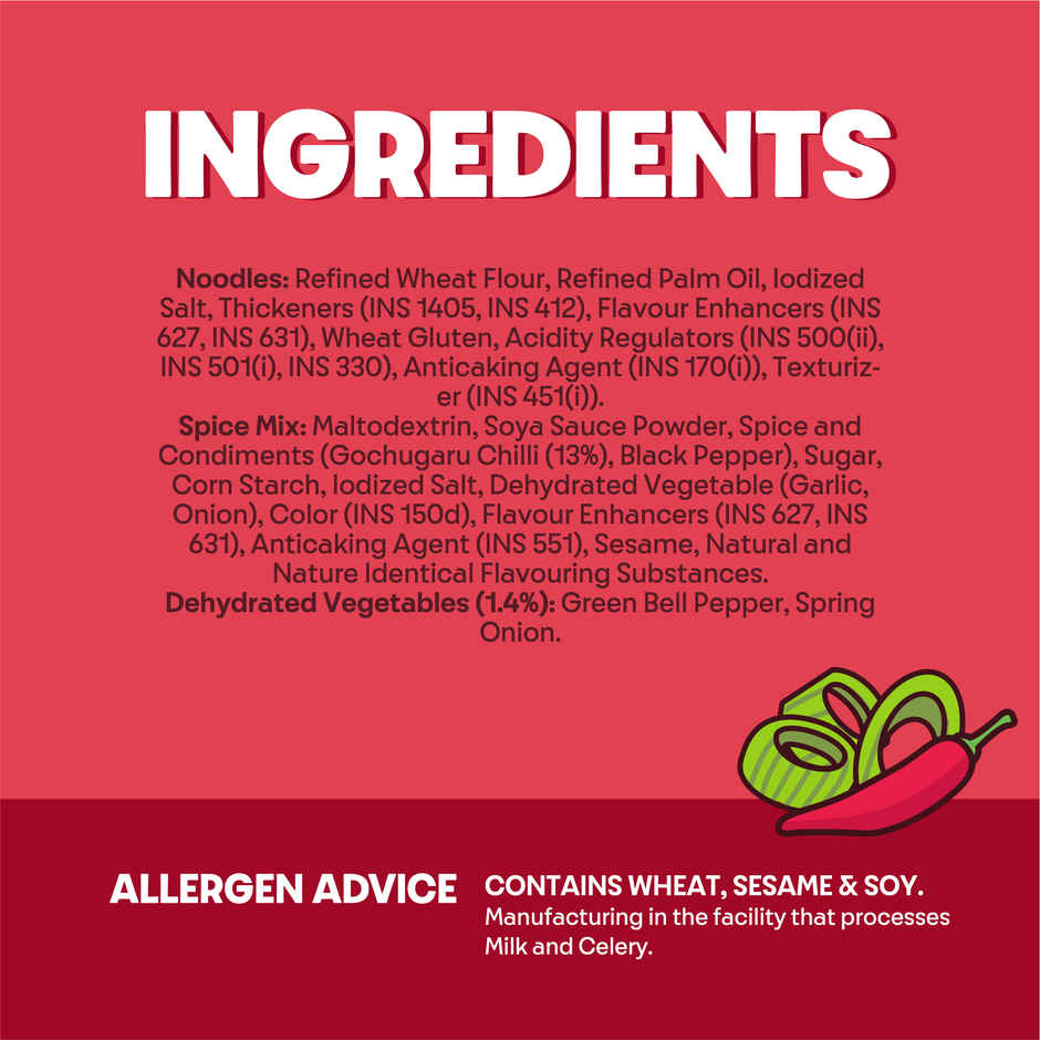 Gimi Gimi - Fiery Hot - Veg Korean Ramen Noodles