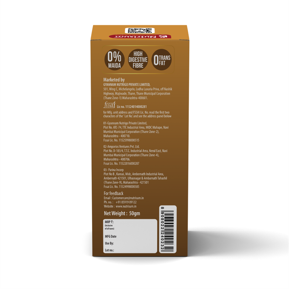 Nutrisum Oats Cookies- No Added Sugar | Jeera Butter