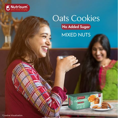 Nutrisum Oats Cookies - No Added Sugar - Mixed Nuts