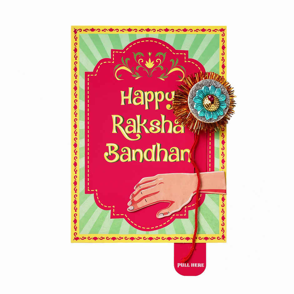 Pull Card Rakhi | Pull Card Surprise | Pack of 1 | Oye Happy