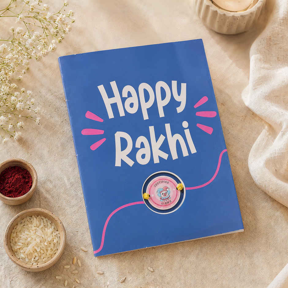 Clown Bhai Rakhi in a Cute Greeting Card | Oye Happy