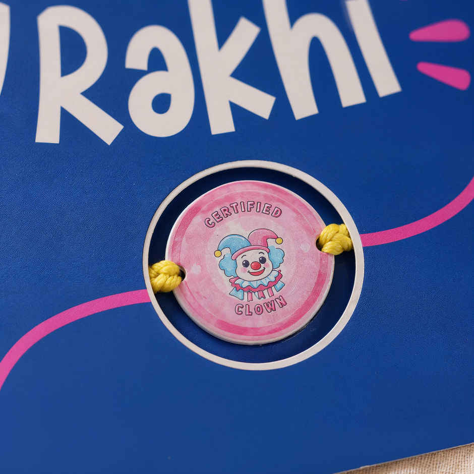 Clown Bhai Rakhi in a Cute Greeting Card | Oye Happy